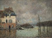 unknow artist L inondation a Port Marly painting